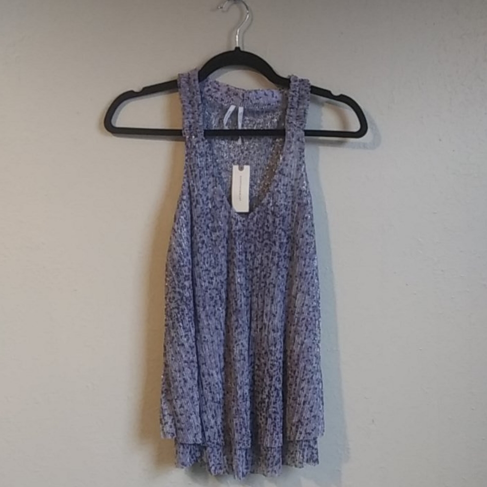 Anthropologie Purple Shimmer Tank Top
